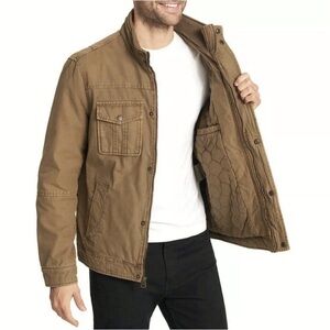 Levi’s Men’s Dark Tan Canvas Full Zip Trucker Barn Work Jacket Size: S